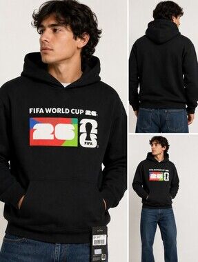 FIFA World Cup 2026 Official Licensed Black Hoodie Size Medium NWT